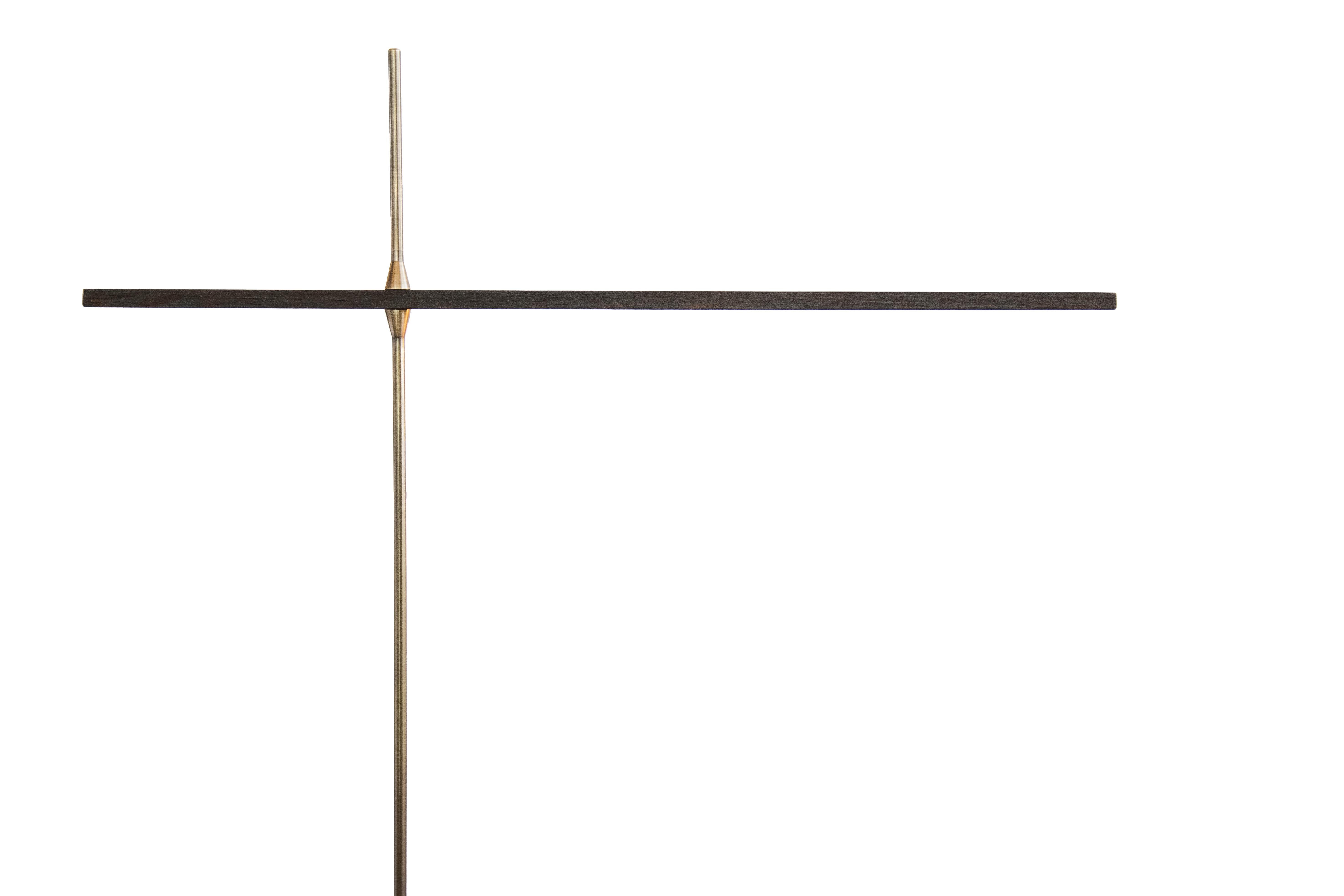 Allemand Lampe de bureau Anima en laiton et bois de wengé par Eichkorn en vente