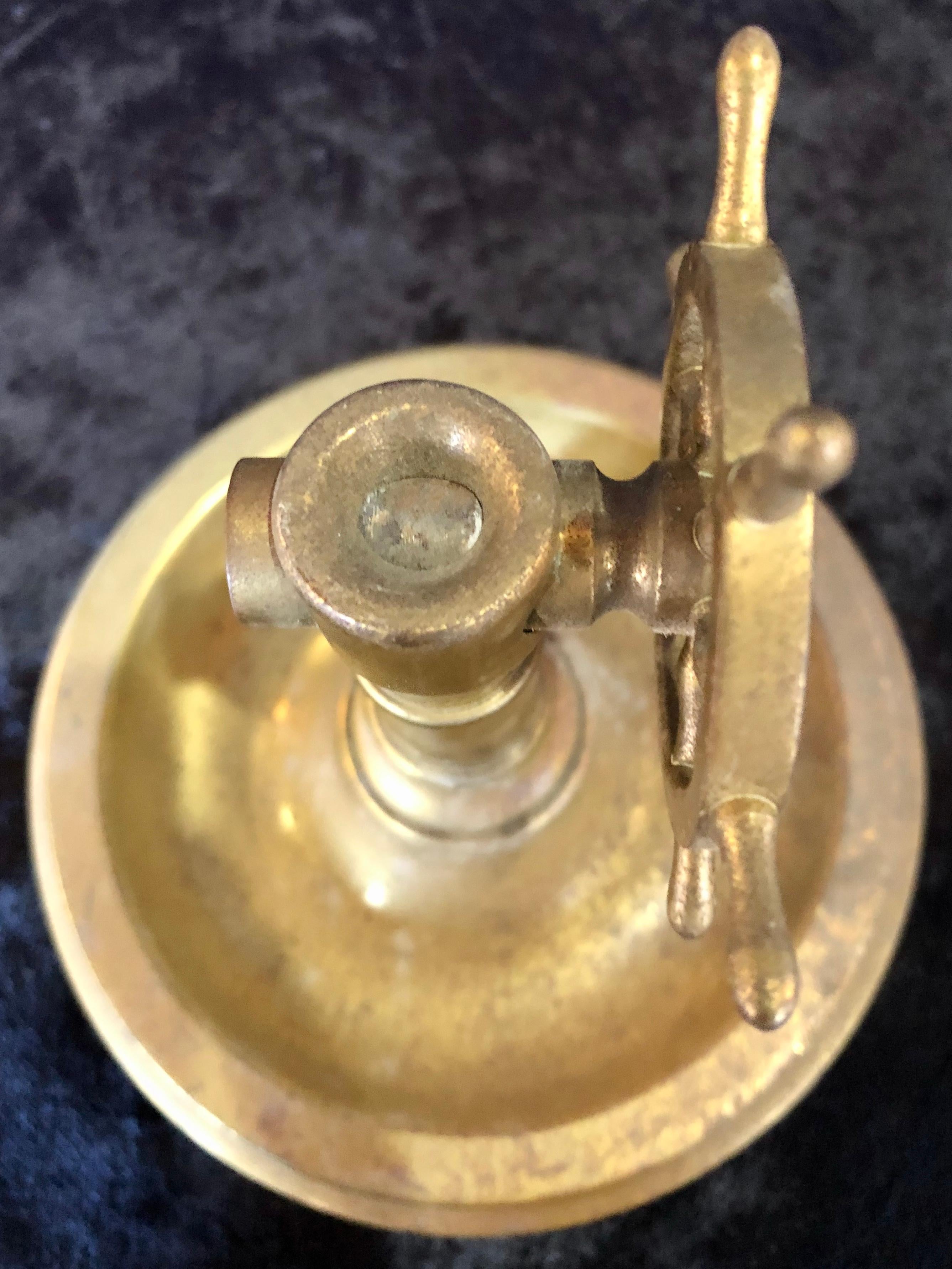 Brass Wheel Cigar Cutter, Bronze Sculpture, Part of an Enormous Collection 4