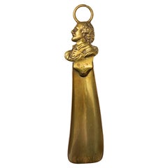 Brass William Shakespeare Portrait Shoehorn English, circa 1820