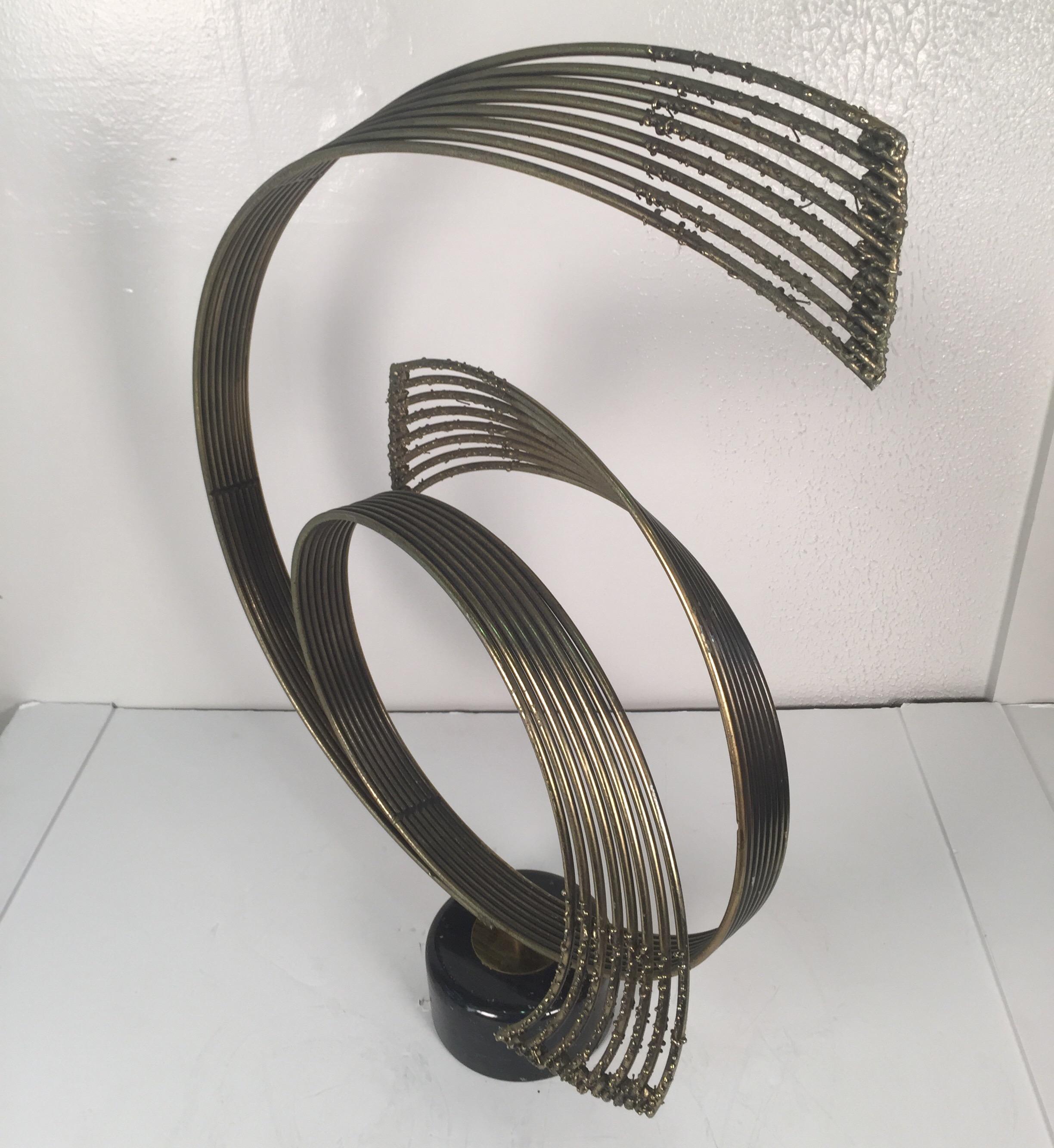 Brass Windswept Sculpture by C. Jere 2