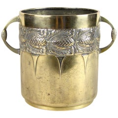 Brass Wine Cooler or Cachepot by WMF Art Nouveau, Germany, circa 1915
