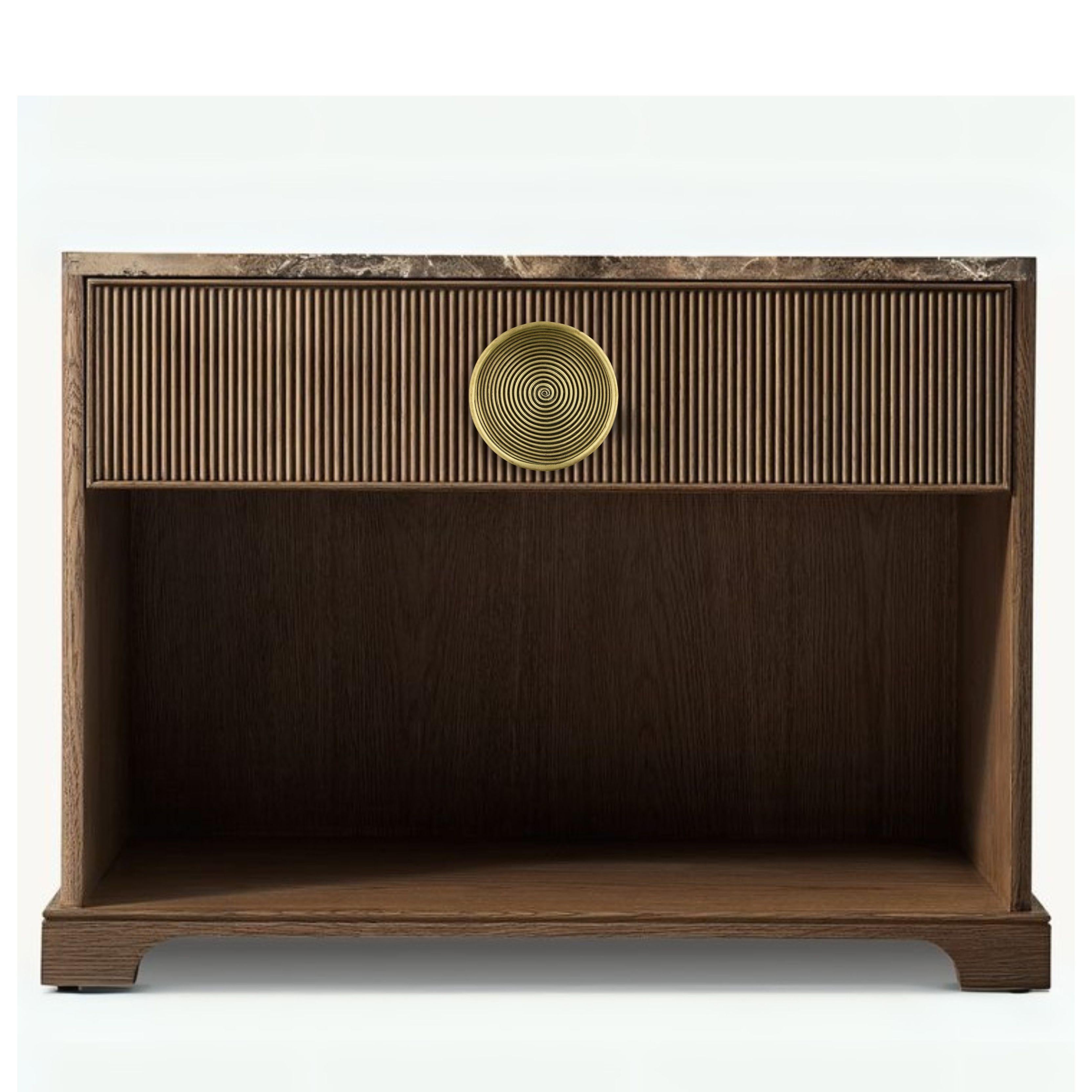 Alambre de latón  Tirador de armario ø 8,5 cm Colección Oriental Touch Moderno en venta