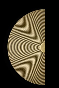 Brass wire door pull – Circular composition Ø 20 cm