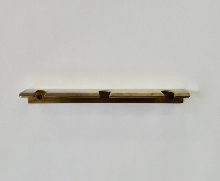 Brass With Wrought Iron Wall Hanging Fireplace Tools For Sale At