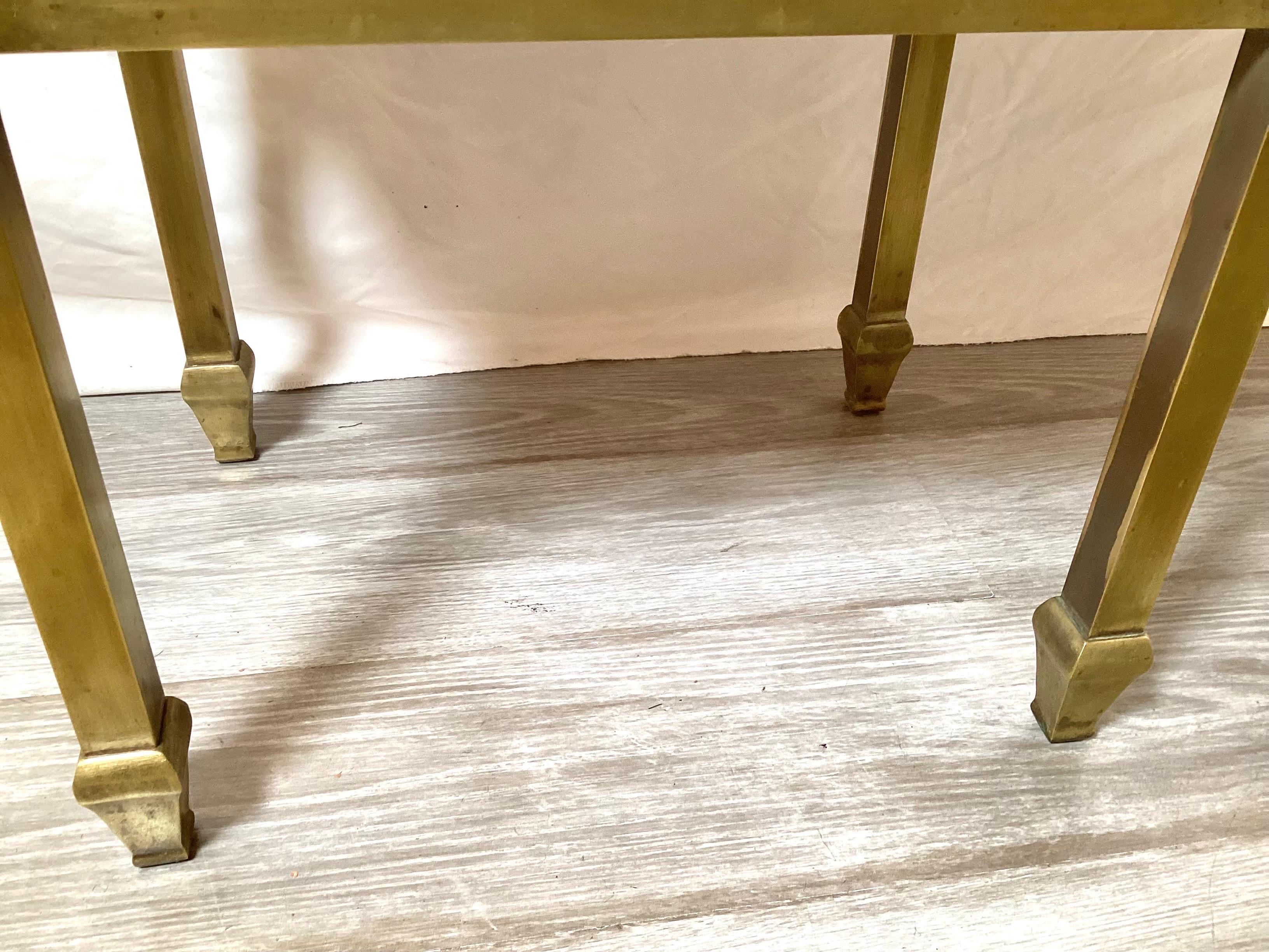 Brass Wood and Marble early are Deco Side Table, Night Stand For Sale 2