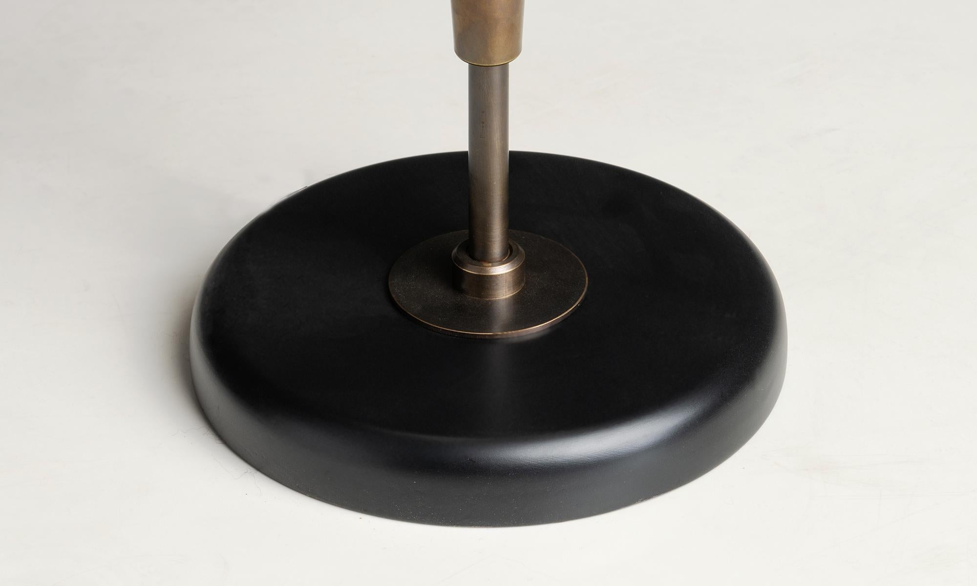 Italian Black and Brass Table Lamp, Made in Italy For Sale