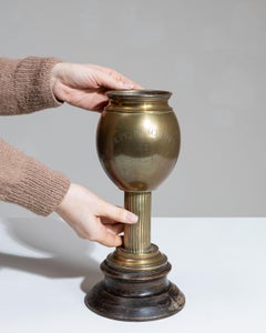 Brass & Wood Trophy Goblet Inscribed “Coupe Musclefort”