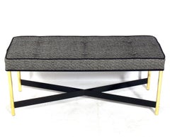 Bench mit X-Fuß aus Messing von Laverne International