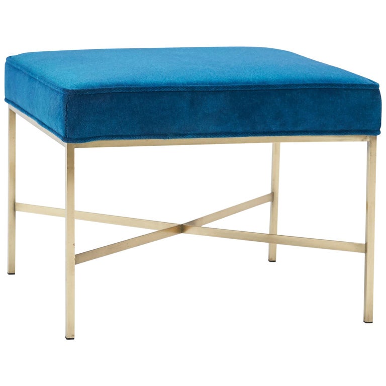 Brass XBase Stool by Paul McCobb at 1stDibs