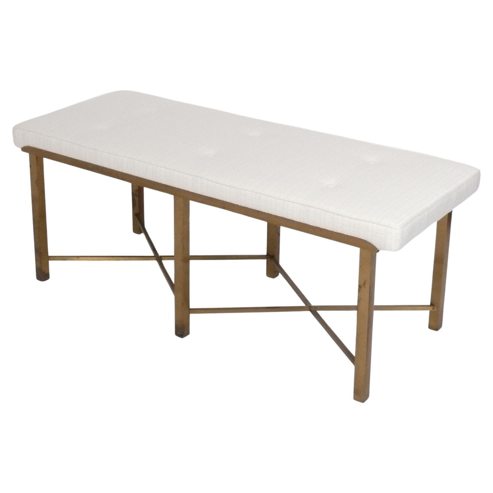 Brass X Form Bench  For Sale