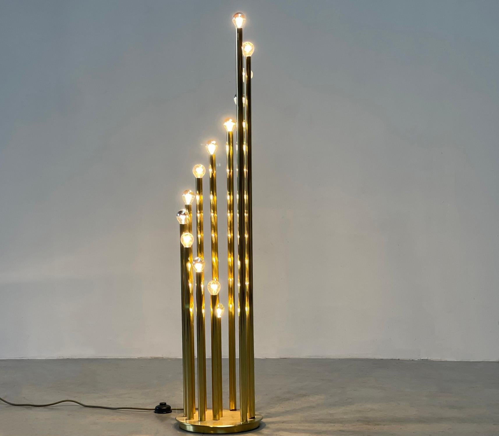 Brass xl Gaetano Sciolari floorlamp For Sale 2