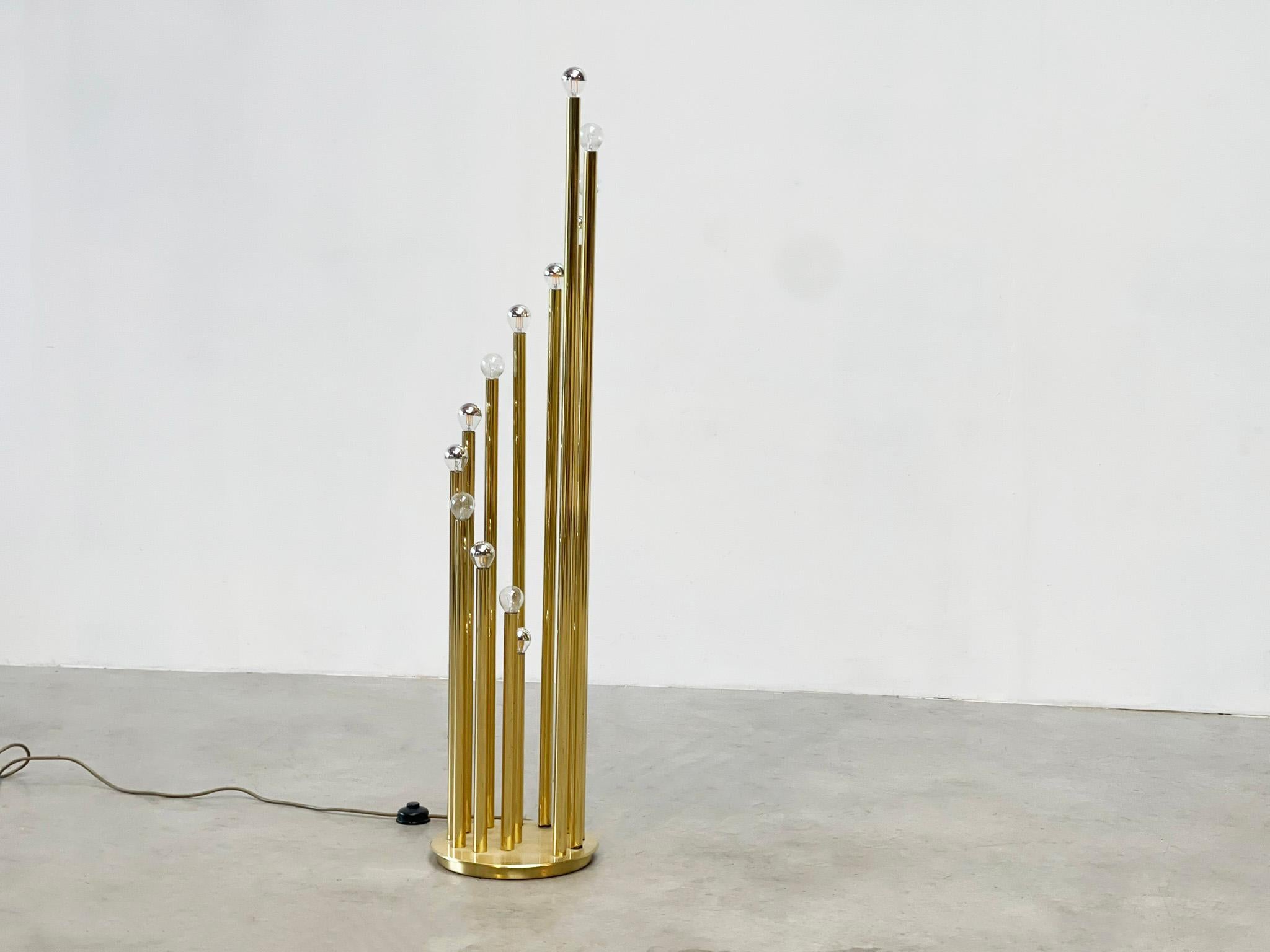 Brass xl Gaetano Sciolari floorlamp For Sale 4