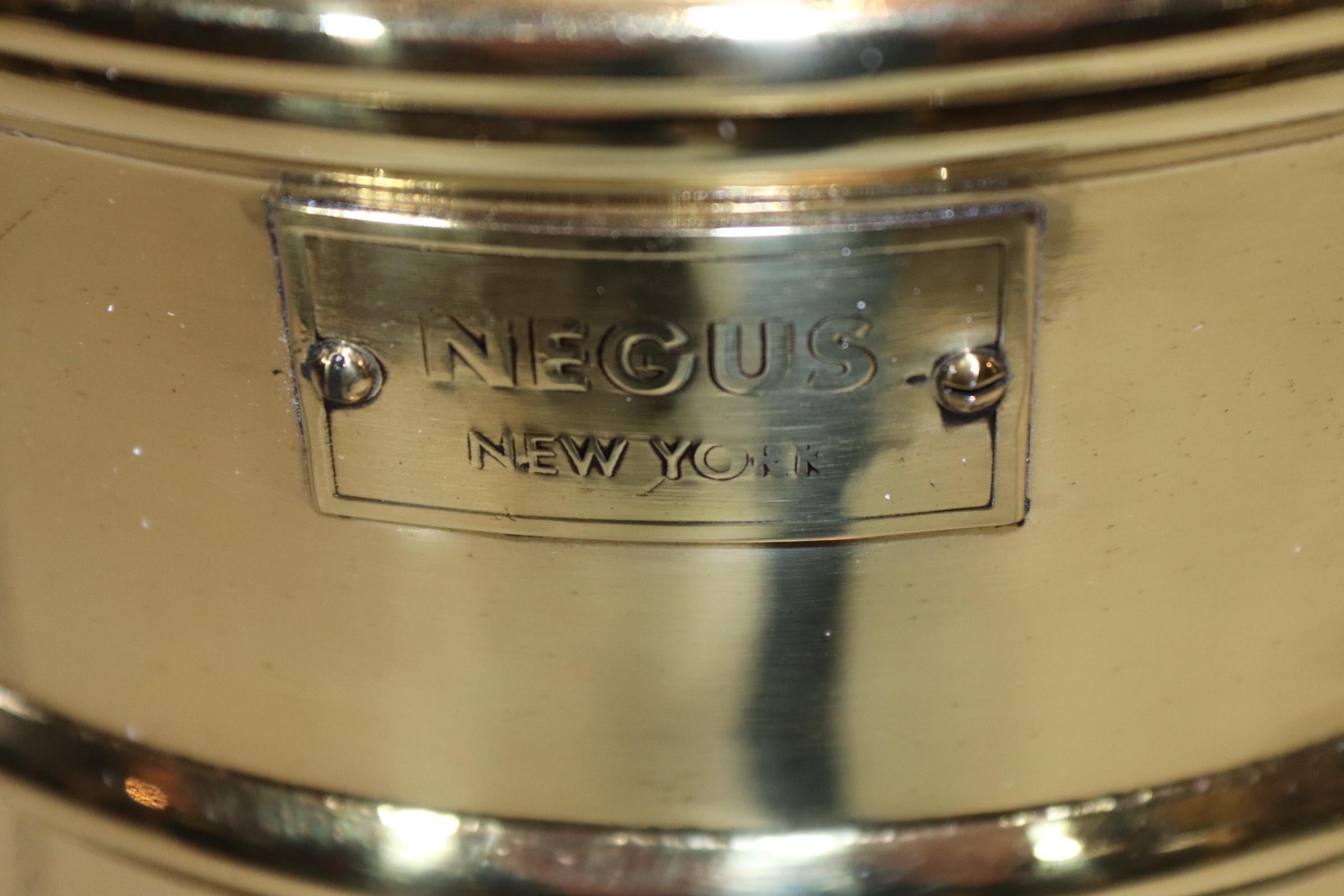 Brass Yacht Binnacle by Negus of New York For Sale 1