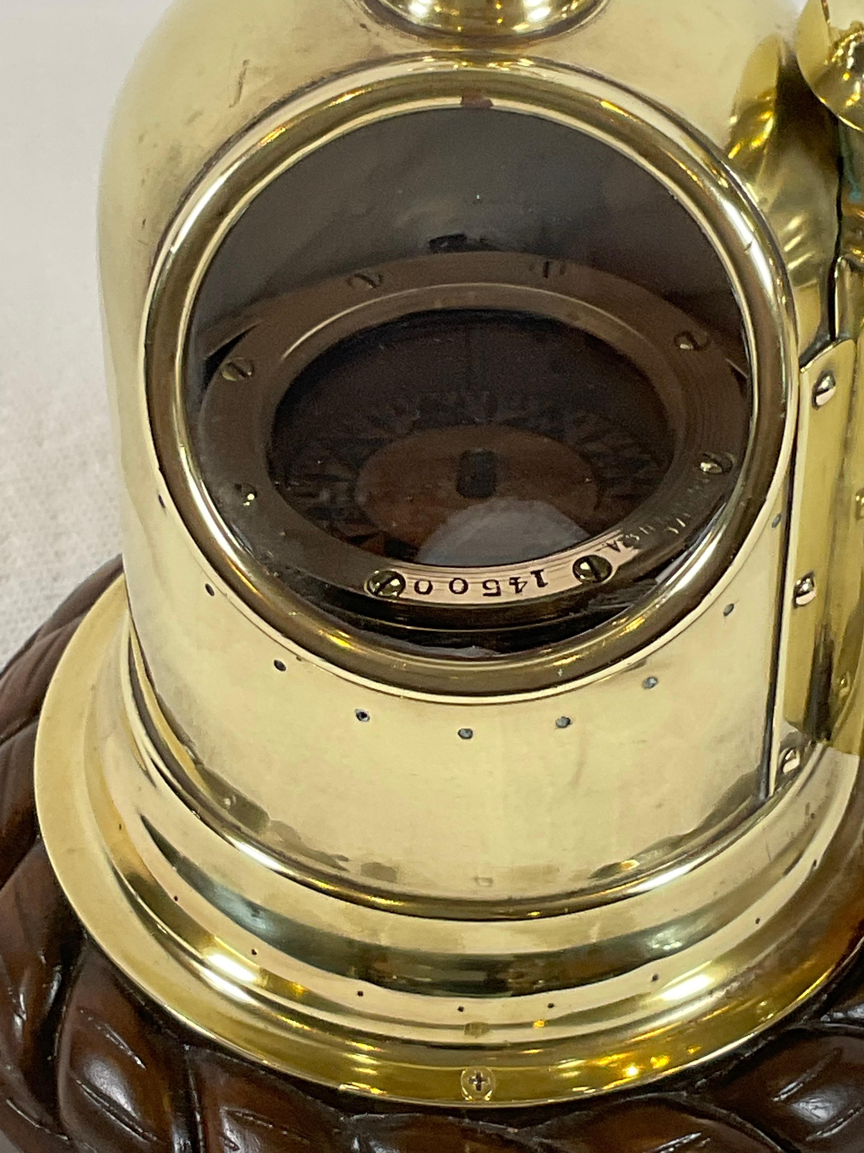 Brass Yacht Binnacle From the 19th Century In Good Condition For Sale In Norwell, MA