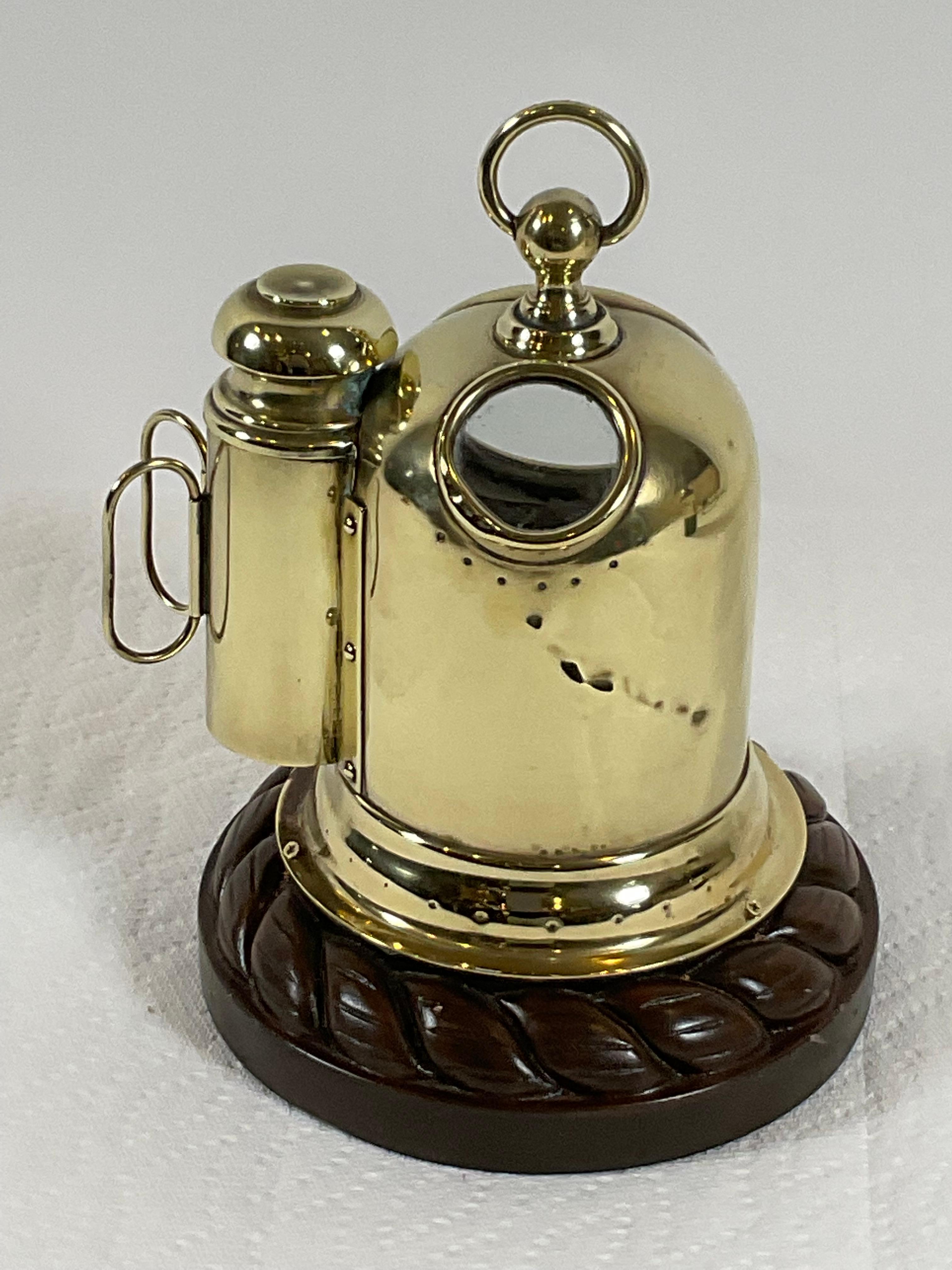 Late 19th Century Brass Yacht Binnacle From the 19th Century For Sale