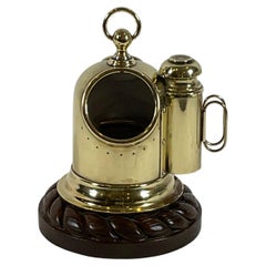 Antique Brass Yacht Binnacle From the 19th Century