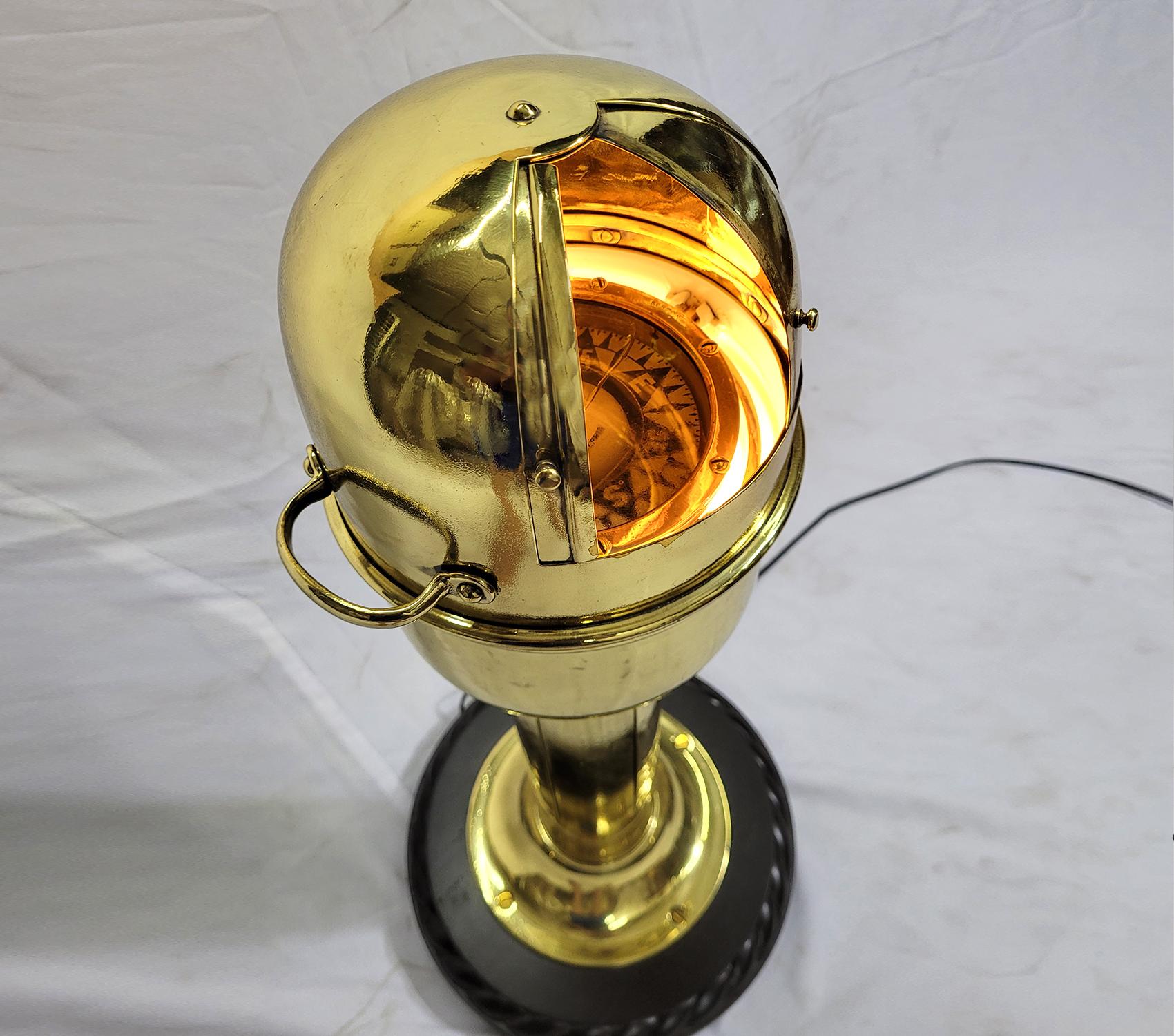 Brass Yacht Binnacle on Pedestal For Sale at 1stDibs