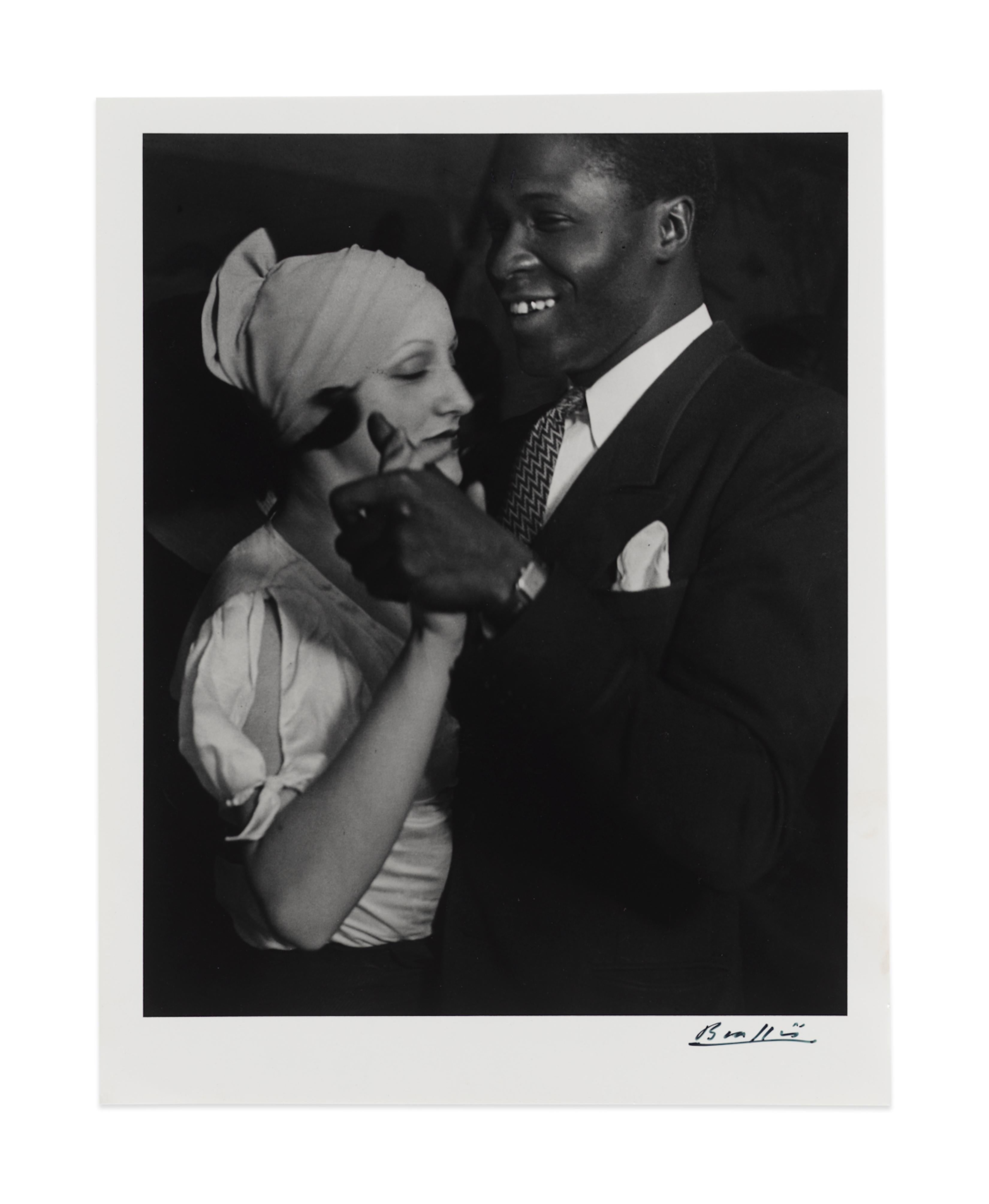 Brassaï Black and White Photograph - Couple au Bal Nègre, rue Blomet