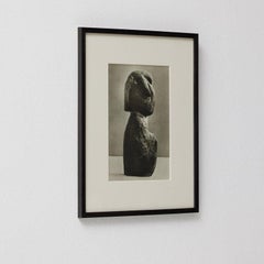 French 1948 Brassaï Photogravure of Picasso Sculpture in Black Lacquered Frame