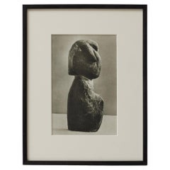 French 1948 Brassaï Photogravure of Picasso Sculpture in Black Lacquered Frame