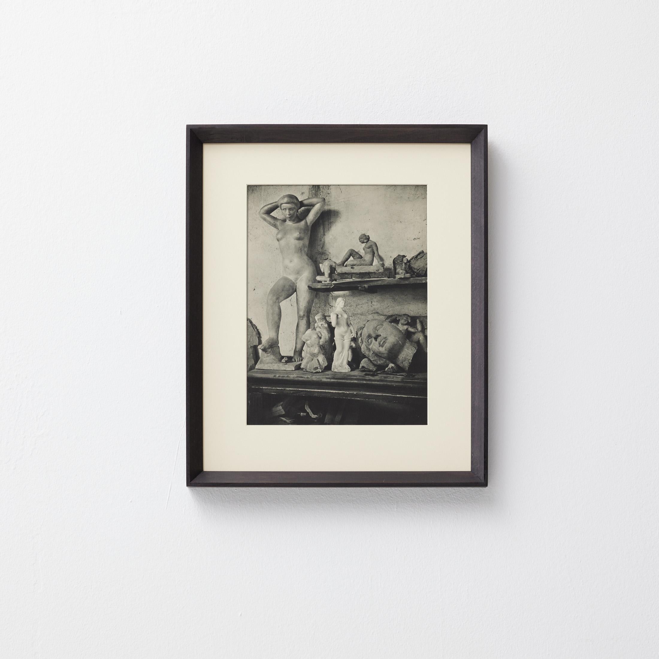 Original heliogravure by Brassaï (1899–1984), printed in the inaugural issue of Verve magazine, a landmark in 20th-century artistic publishing. Brassaï, best known for his poetic images of Paris, here offers a rare glimpse into the intimate and