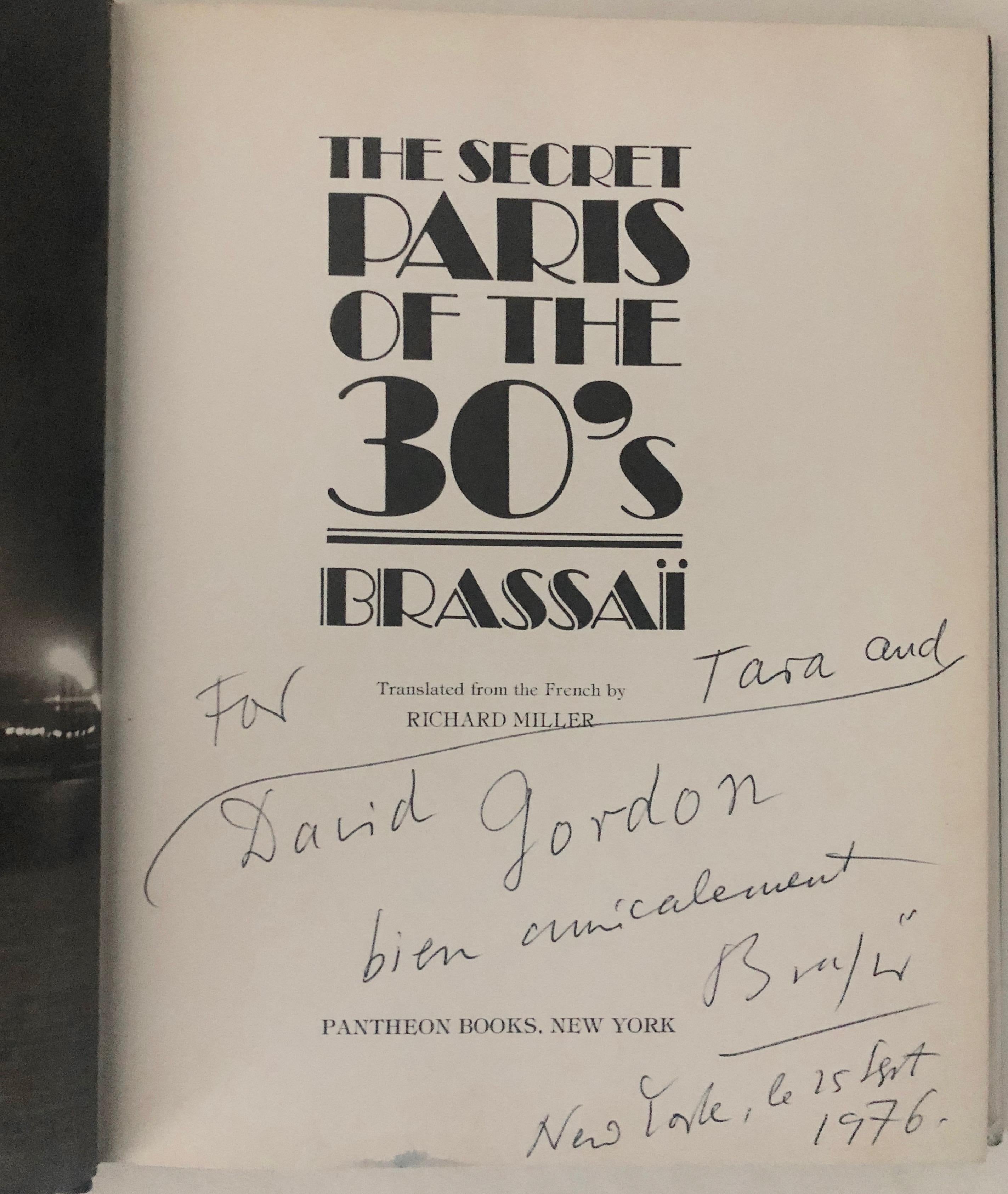 A beautifully signed copy of Brassai's 