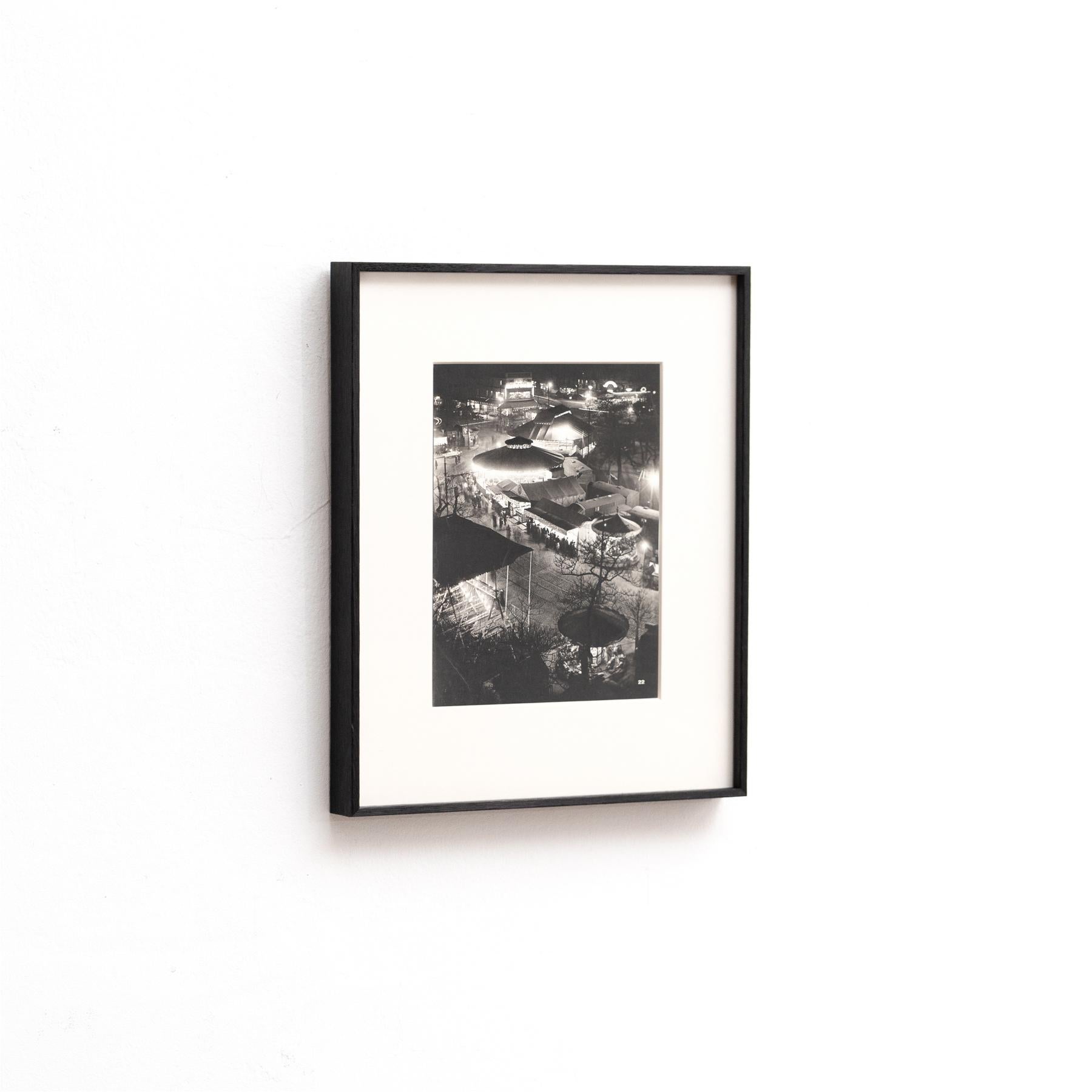 Mid-Century Modern Brassai Urban Rare Black And White Framed Heliogravure, circa 1930 For Sale