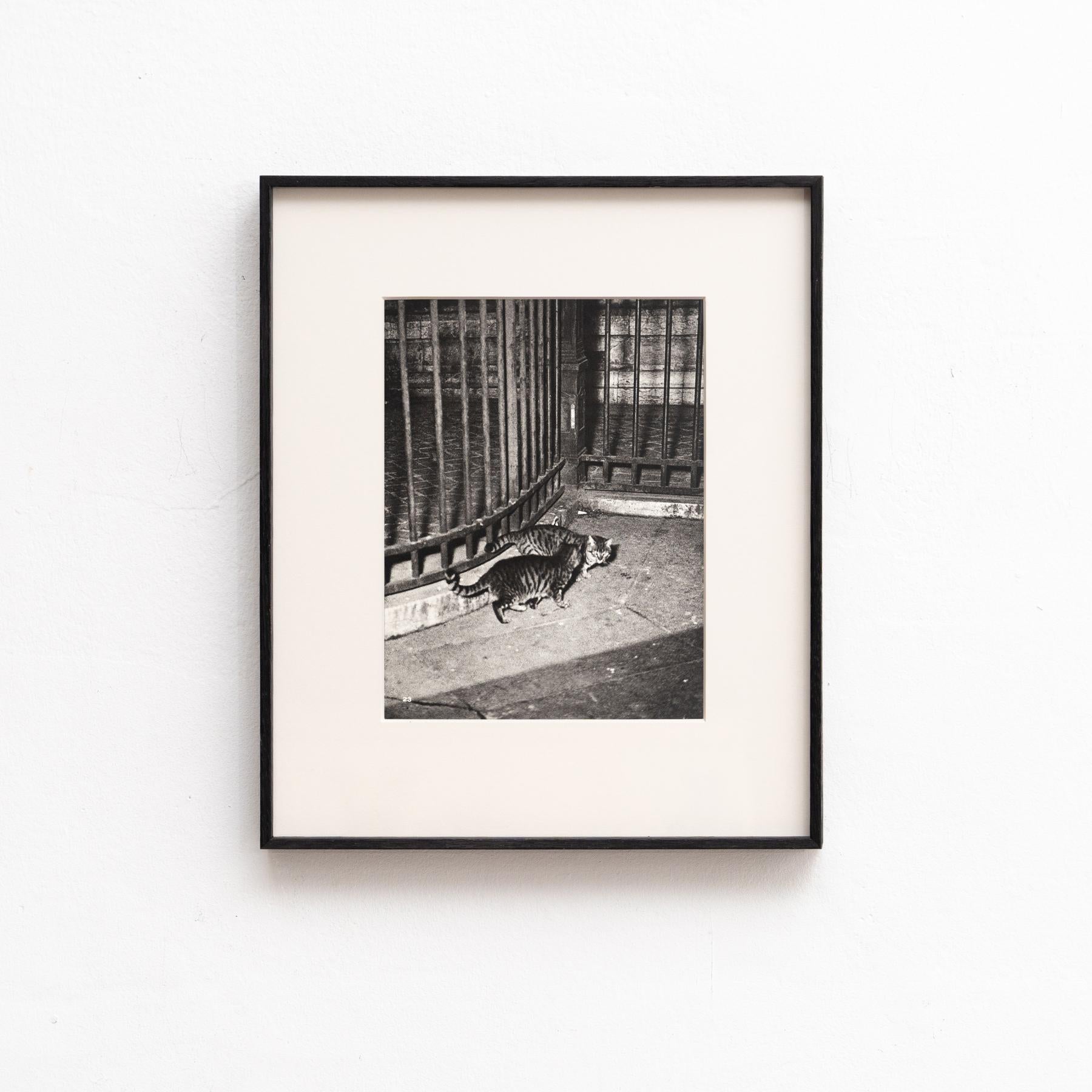 French Brassai Urban Rare Black And White Framed Heliogravure, circa 1930 For Sale