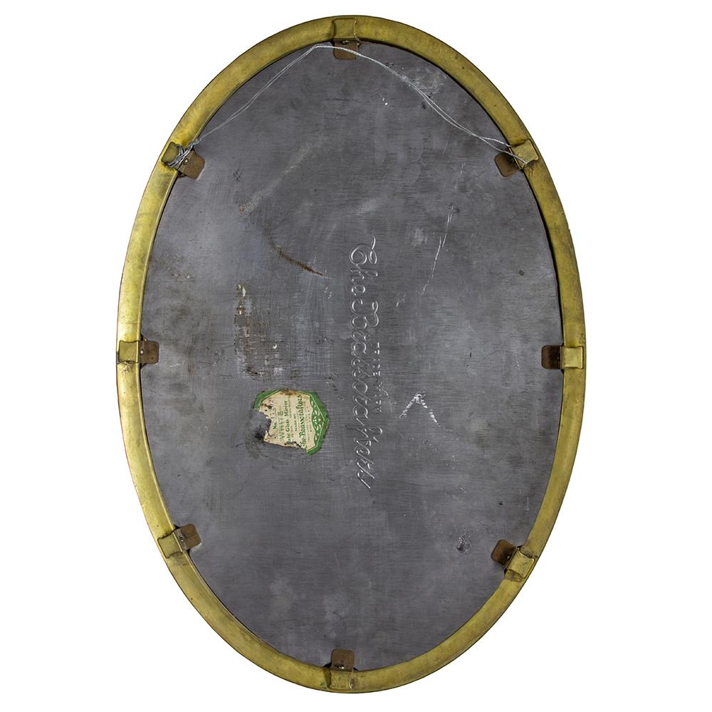 20th Century Brasscrafters Oval Mirror