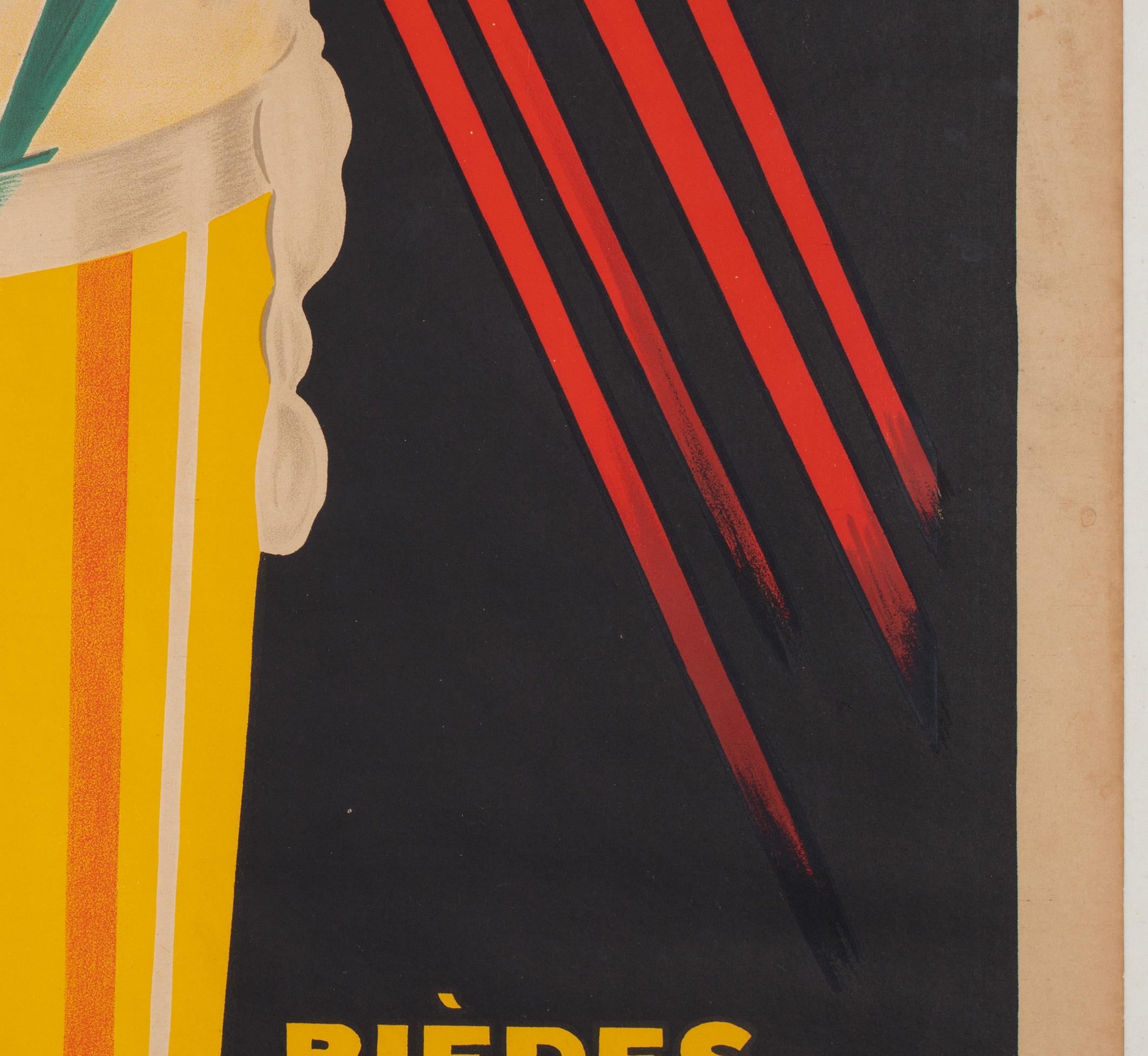 Brasserie Lengrand Frog 1926 French Alcohol Advertising Poster, Paul Nefri 1