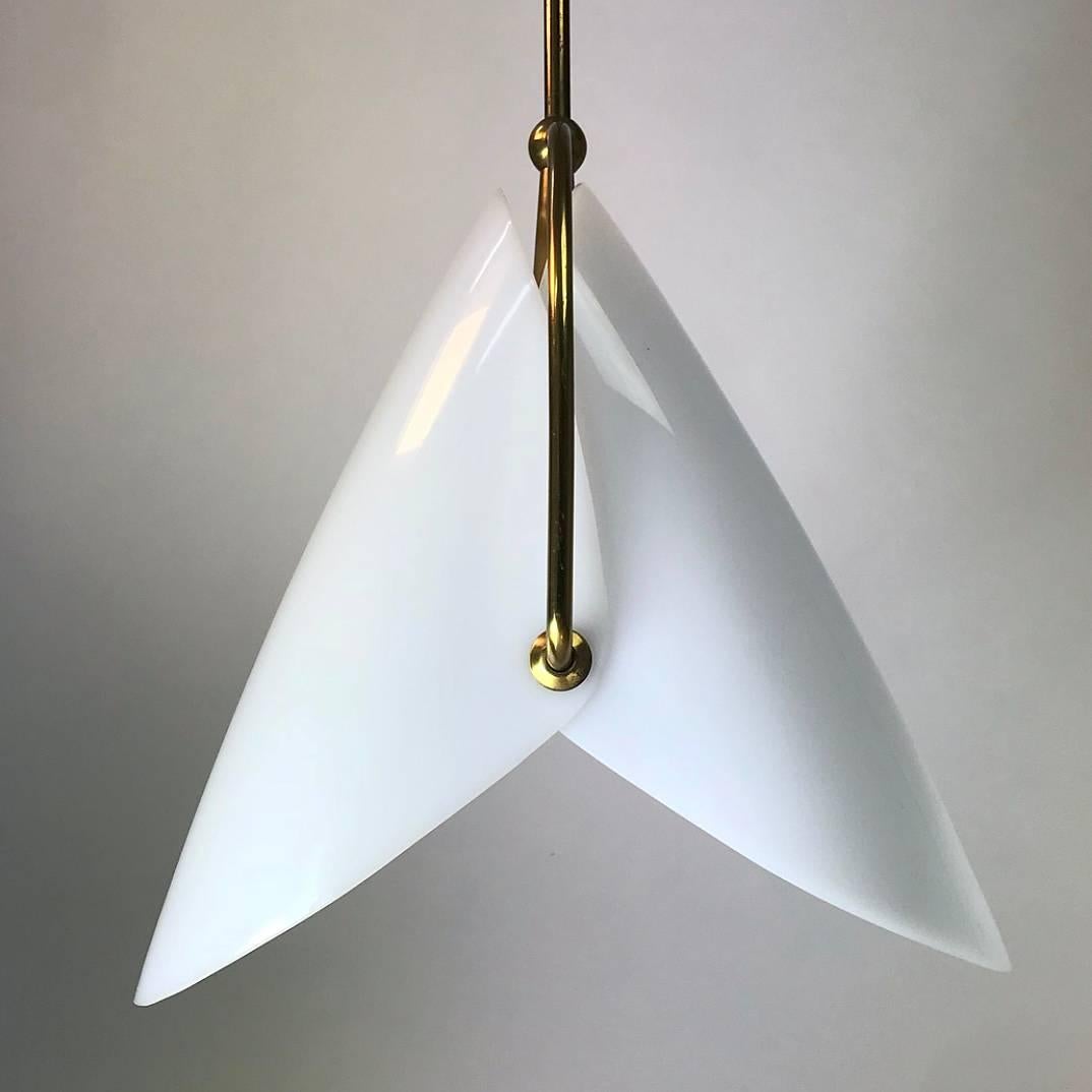 Brass Ceiling Pendant by T.J. Kalmar, Austria, 1950s For Sale 3