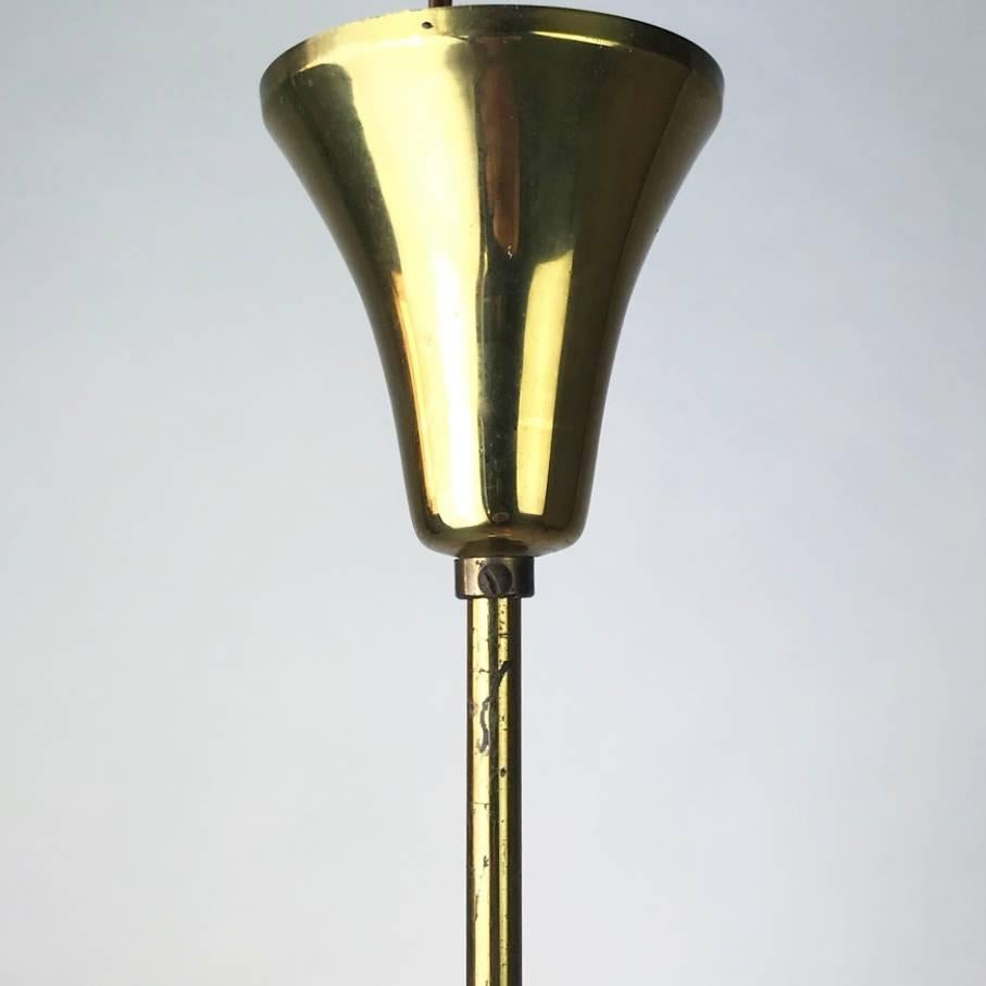 Brass Ceiling Pendant by T.J. Kalmar, Austria, 1950s For Sale 6