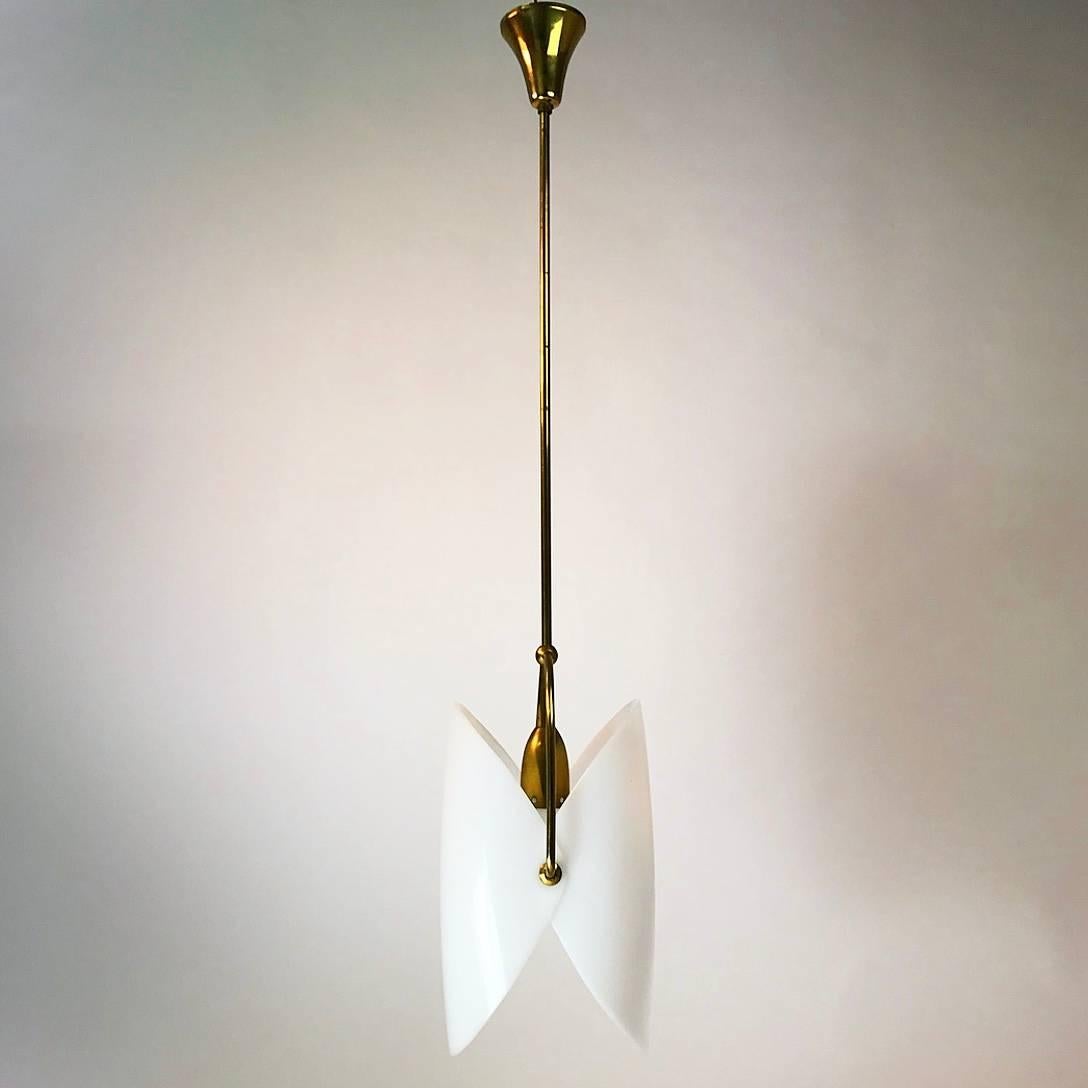 Brass Ceiling Pendant by T.J. Kalmar, Austria, 1950s In Excellent Condition For Sale In Haderslev, DK