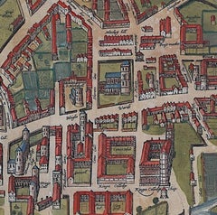 Map of Cambridge, c.1572 engraving by Braun & Hogenberg