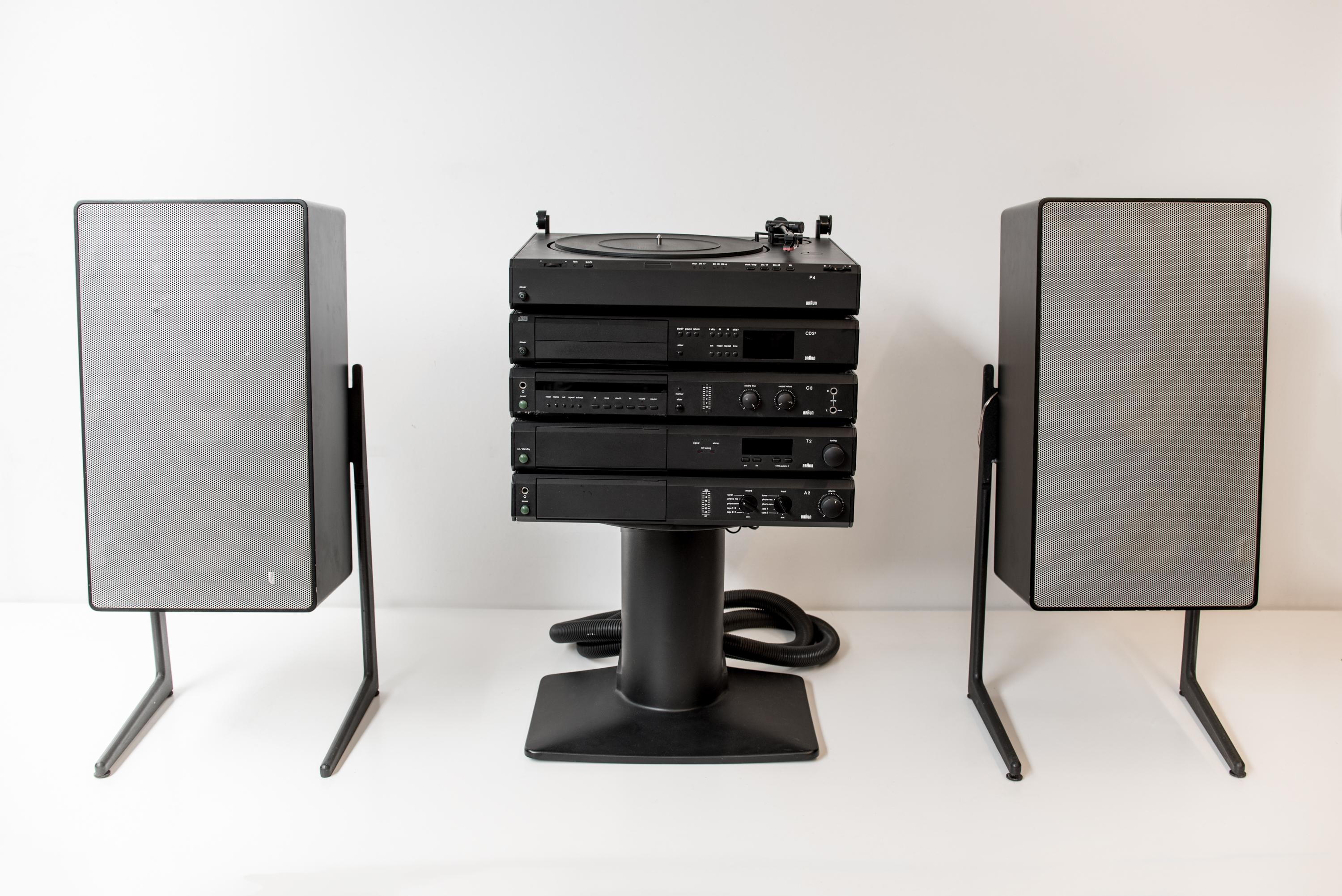 German Braun Atelier Hifi and Speakers System, Dieter Rams, 1980