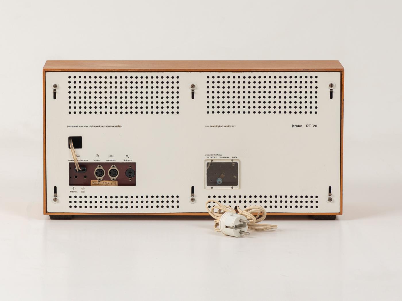Allemand BRAUN «RT 20 », radio de table, Dieter Rams