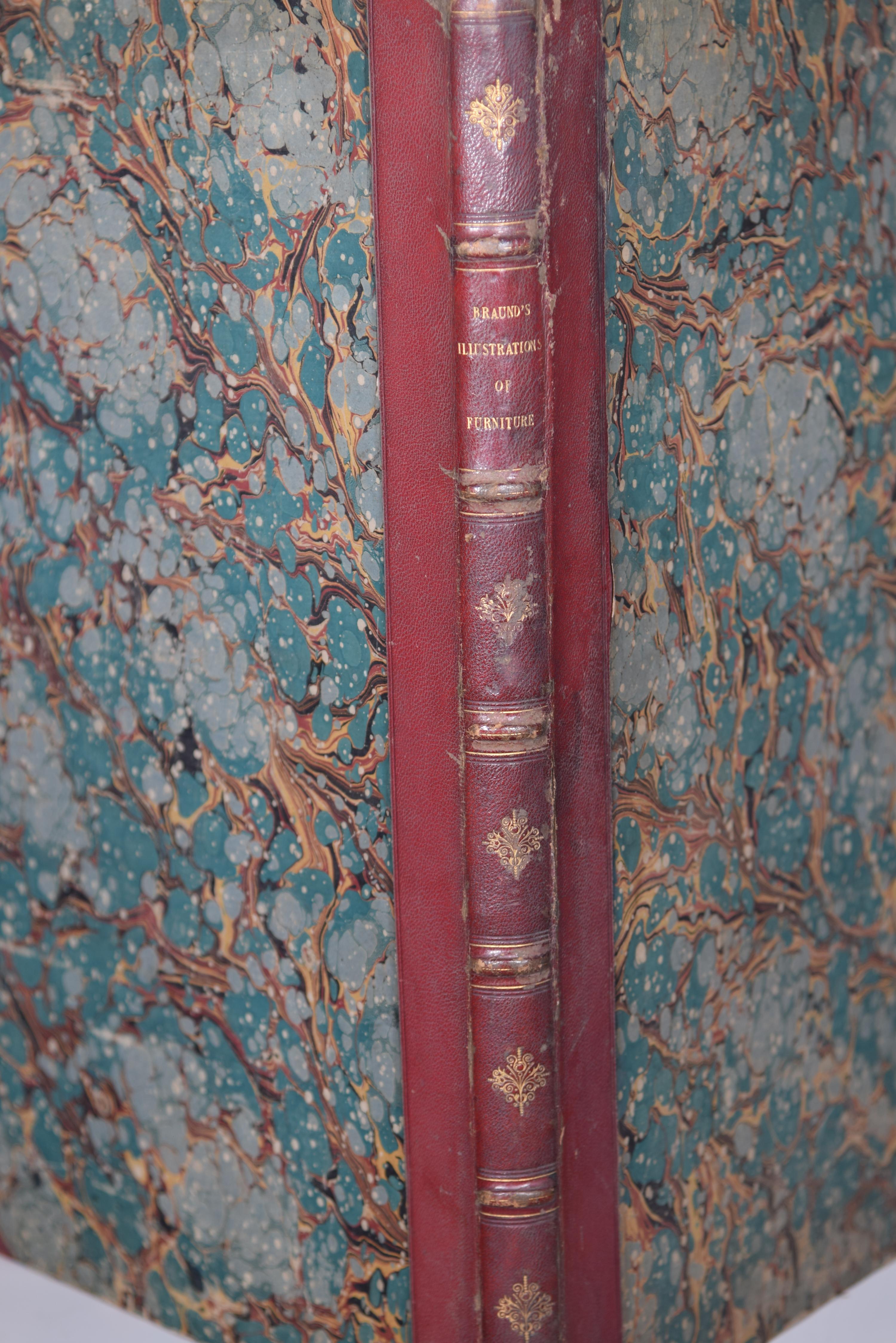 BRAUND, J. ILLUSTRATIONS OF FURNITURE... London: J. Braund, 1858. In Fair Condition In Madrid, ES