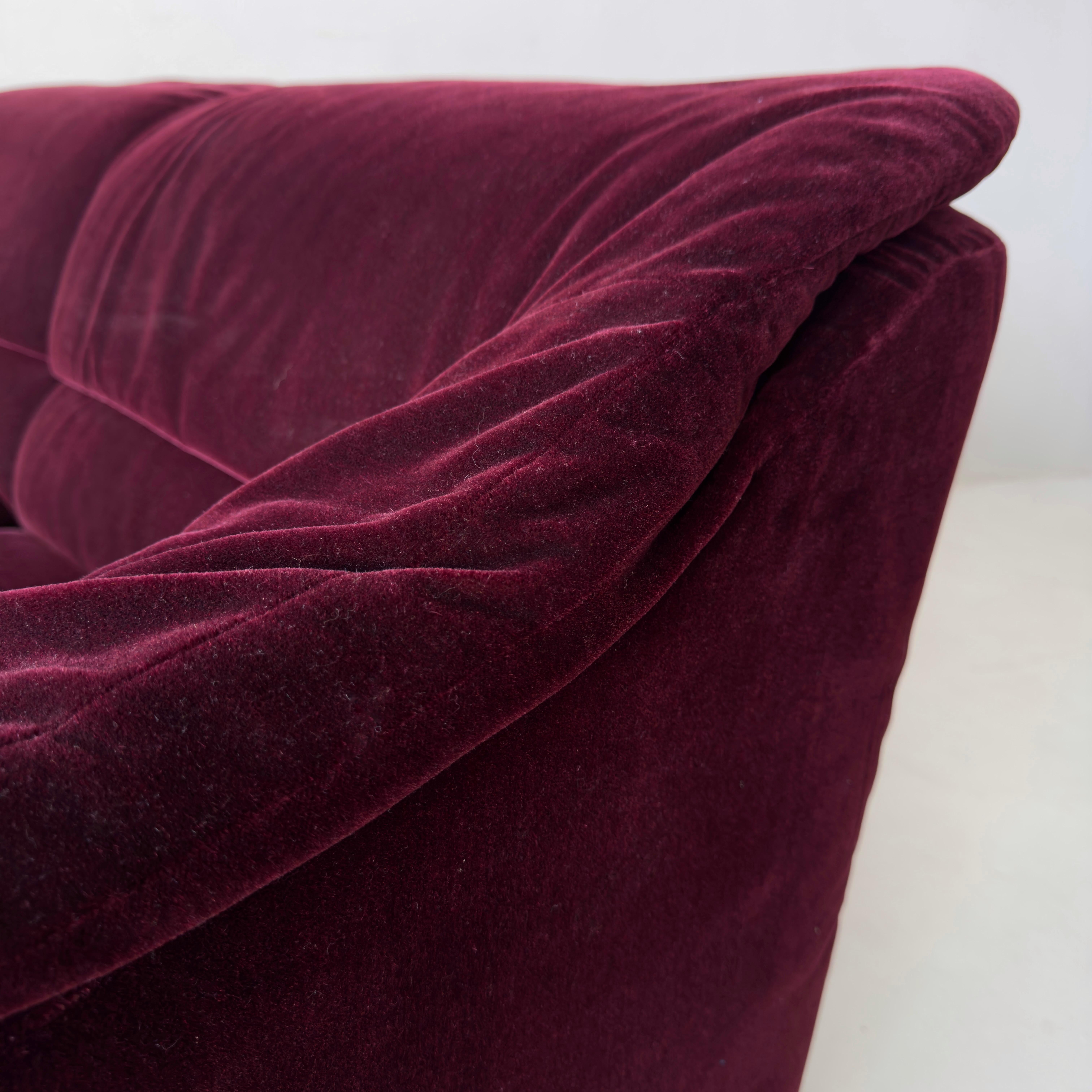 Brayton International Sillas Club de Mohair Magenta, años 70 Estadounidense en venta