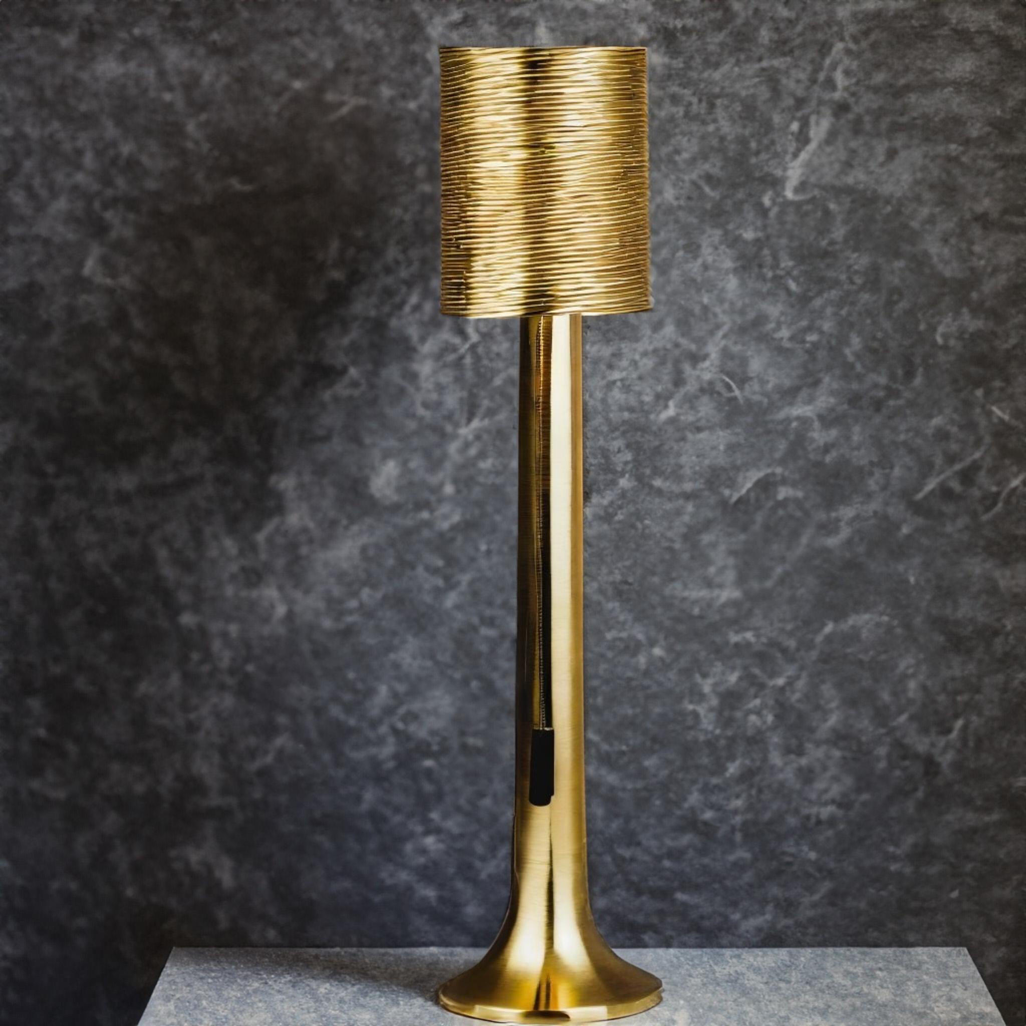 Art Deco Brazia Golden brass desk Lamp For Sale