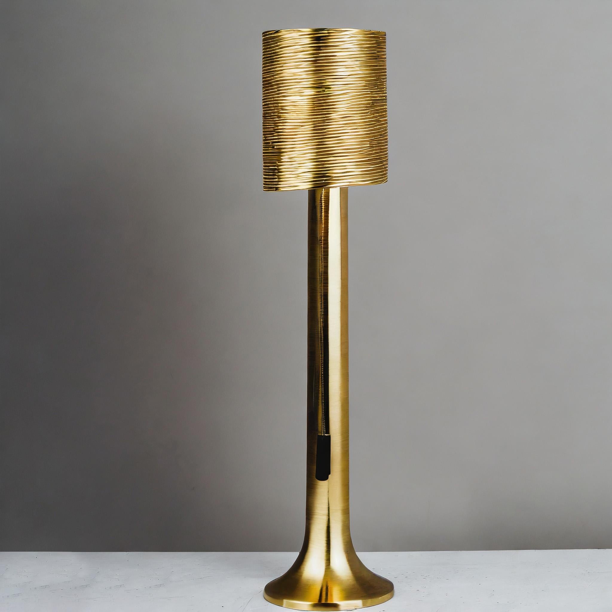 French Brazia Golden brass desk Lamp For Sale