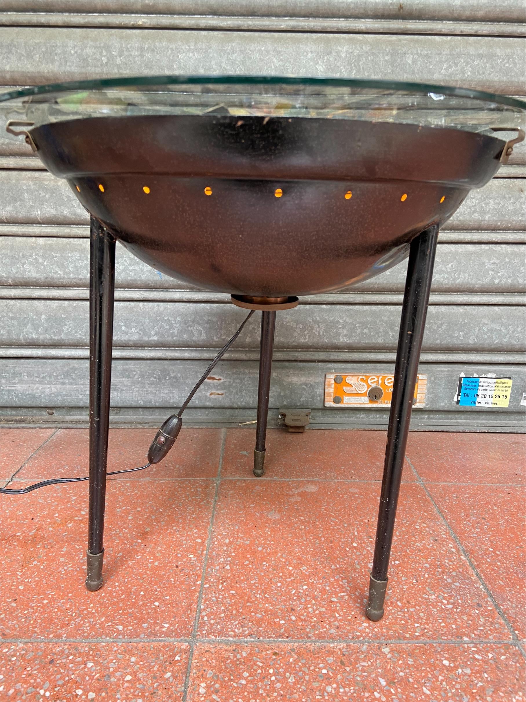 Tavolino Brazier, Italia, anni '70 In condizioni buone in vendita a Saint ouen, FR