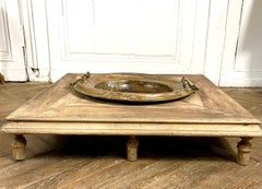 Brazier Heater Planter in Copper on Wooden Base, XVIIIth or XIXth