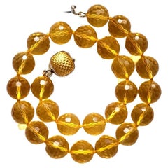Brazil Faceted Citrine Necklace