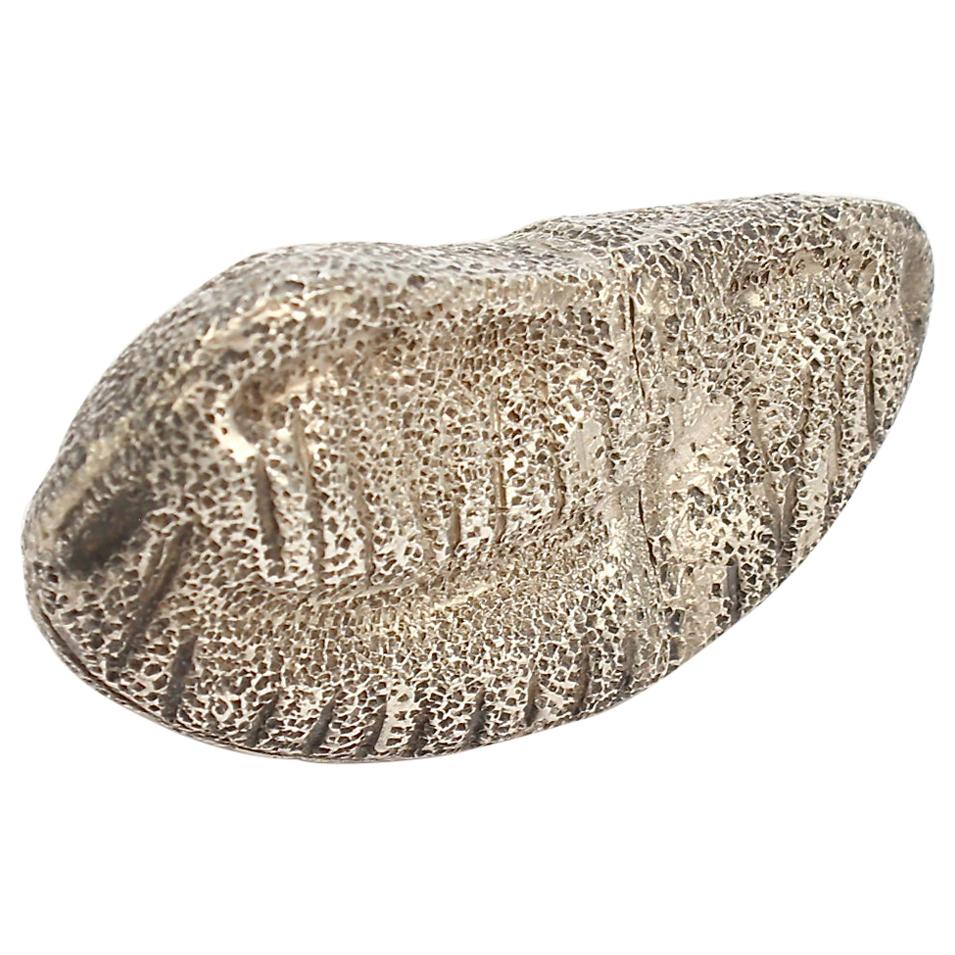 Brazil Nut Figural Sterling Silver Pill Box Marked for Tiffany 
Co