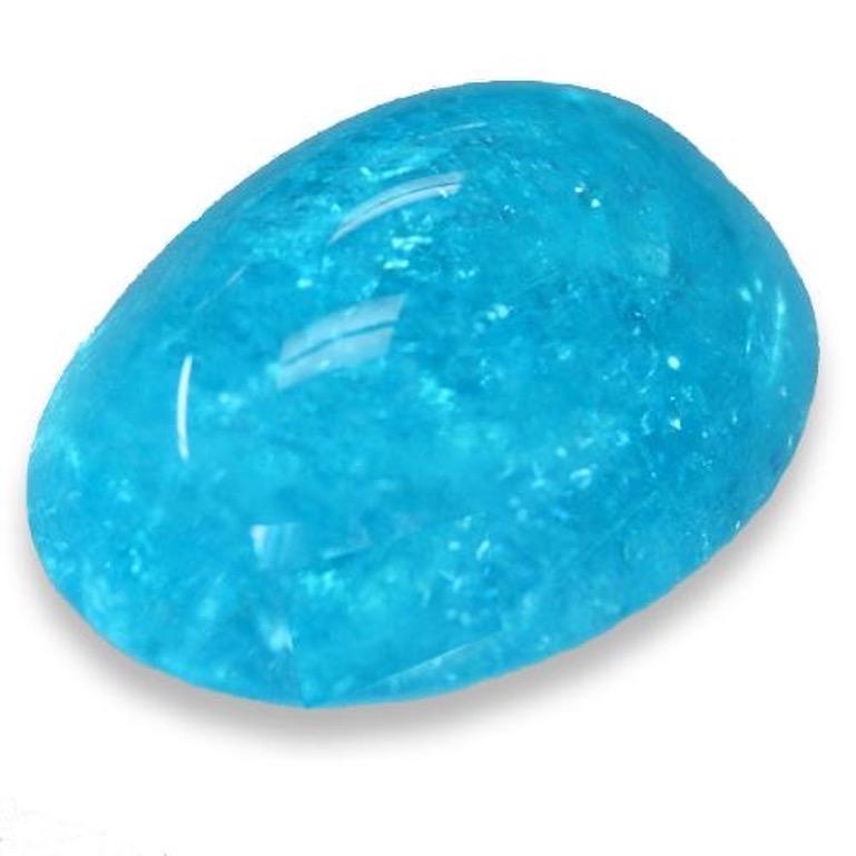 Paraiba Turmalin Ring Edelstein 8::65 Karat Cabochon Brasilien (Zeitgenössisch)