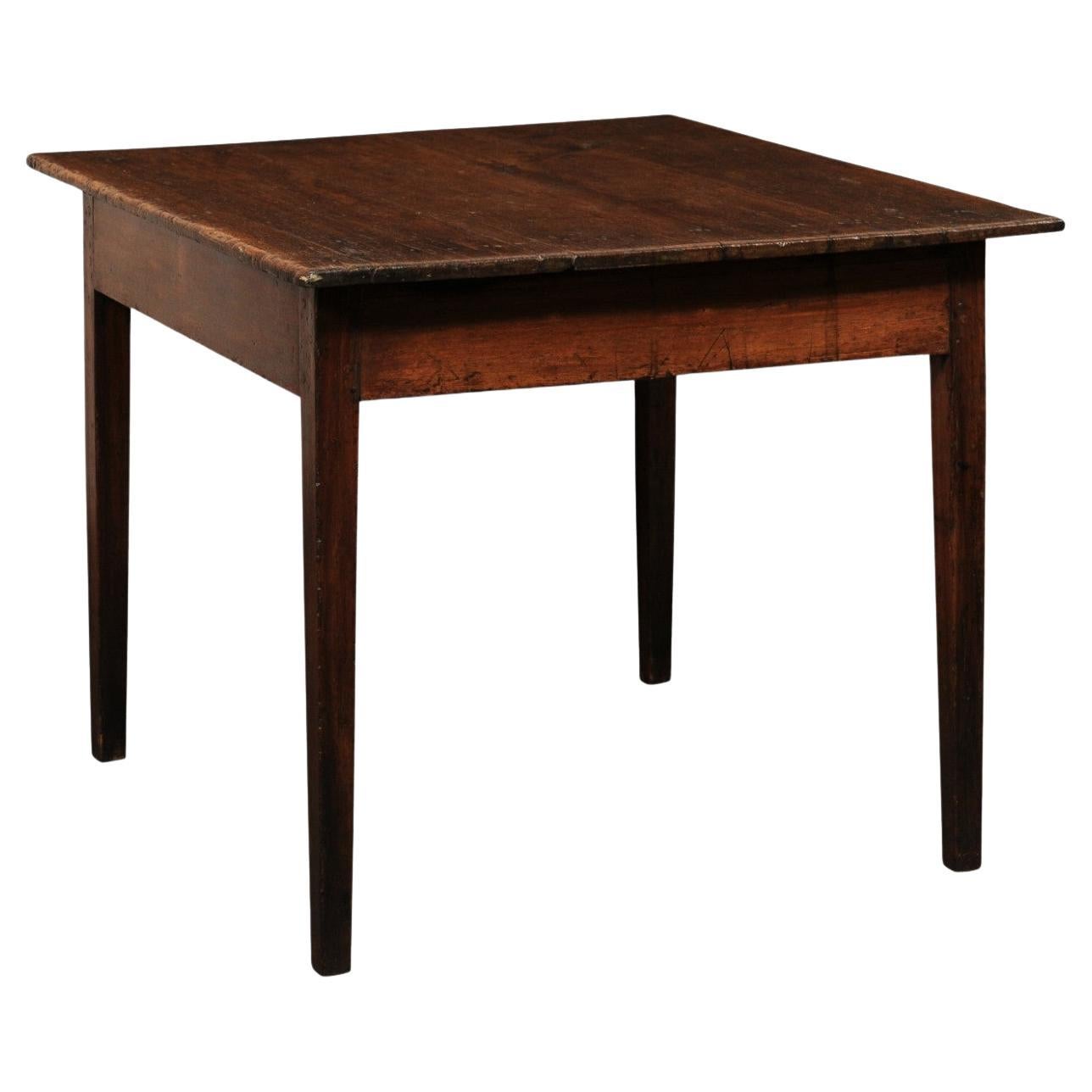 Table d'appoint en bois de peroba brésilien du 19e C. en forme de carré en vente