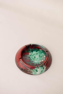 Brazilian 80's Ceramic Ashtray by Leopoldo Torres Agüero