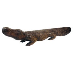 Brazilian alligator in noble wood circa 1900 "Jacaré"