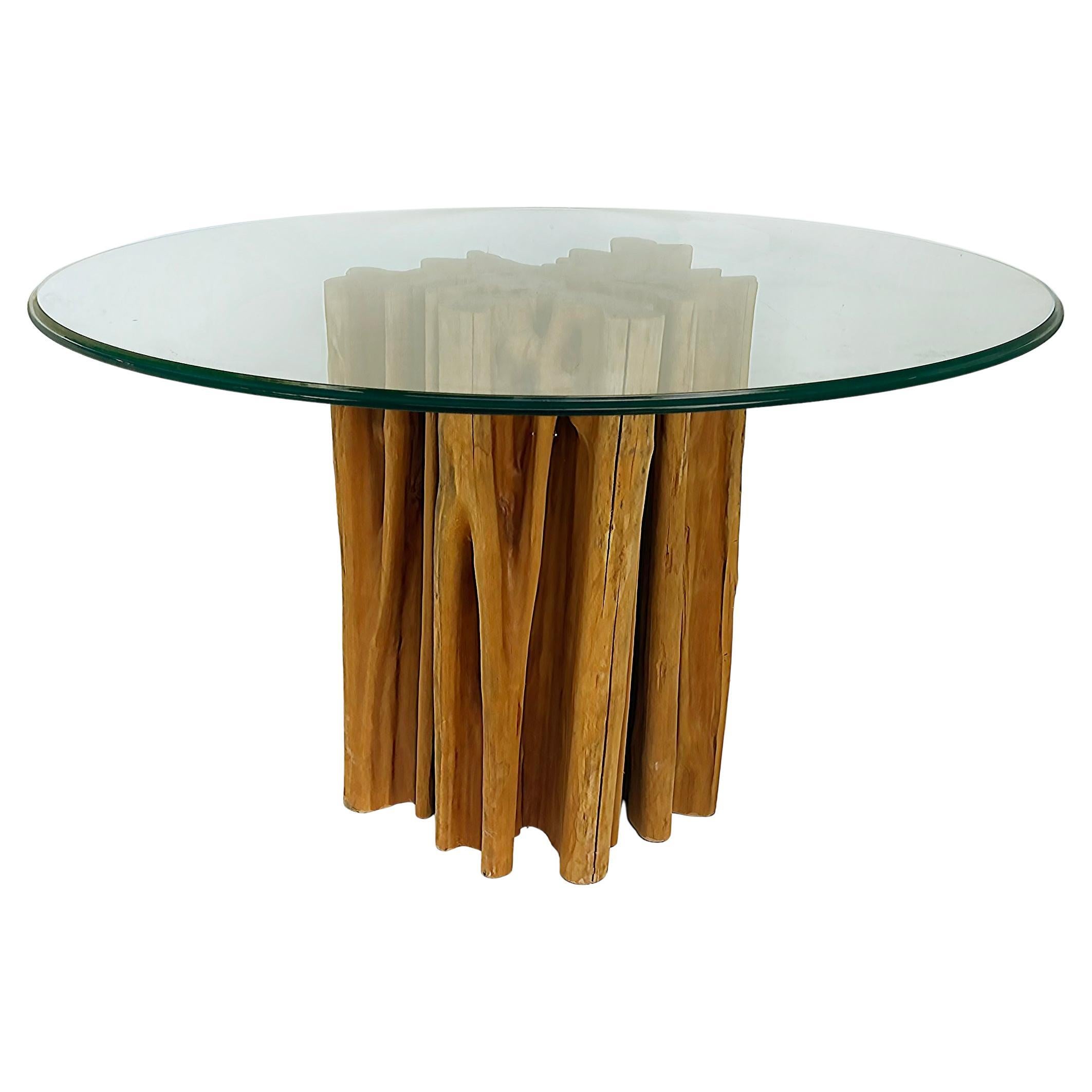 Organic Modern Brazilian Amazonia Guaranta Dining Table Base, Reclaimed Wood  For Sale