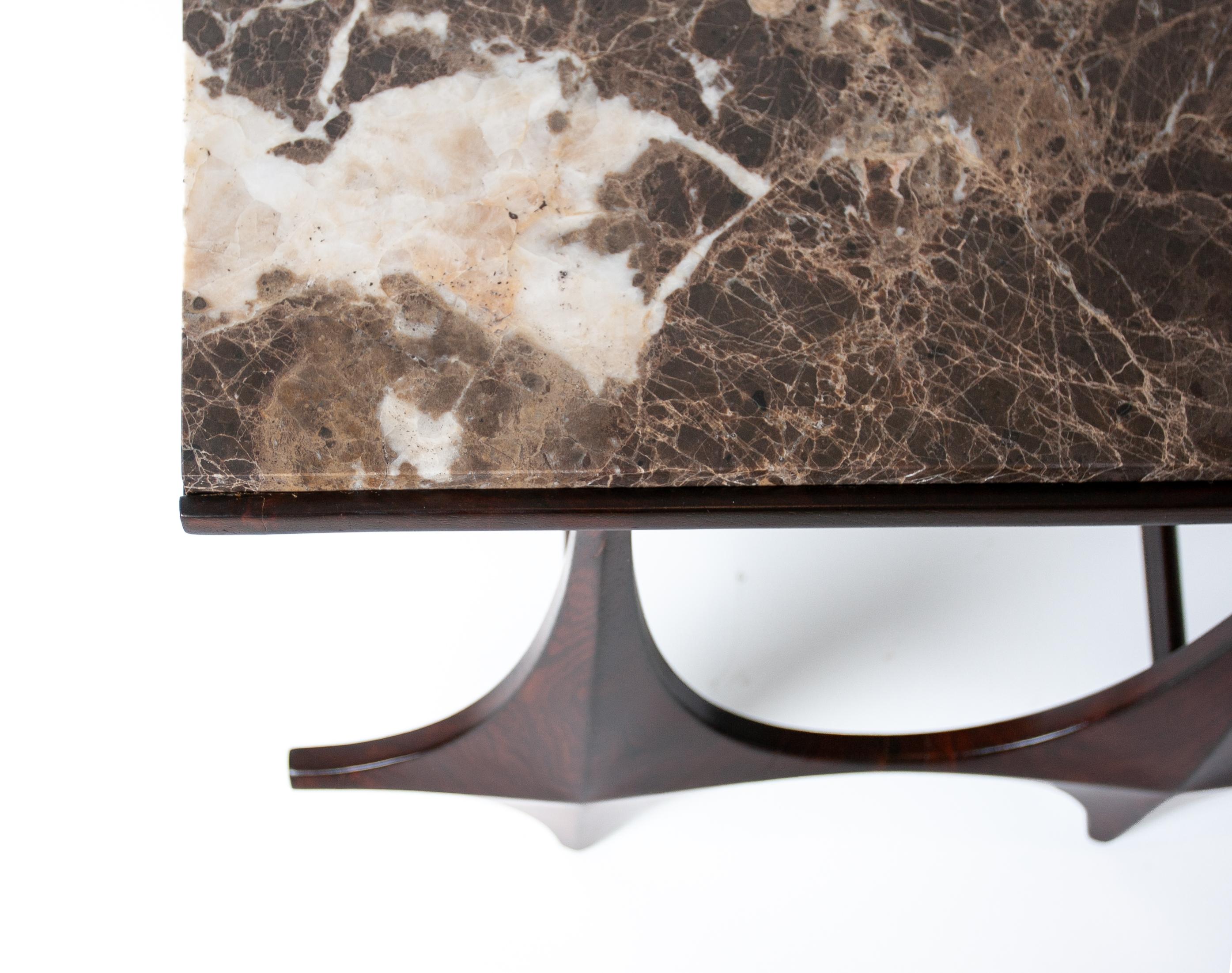 Brazilian Architectural Marble Table  In Excellent Condition For Sale In LAGUNA BEACH, CA